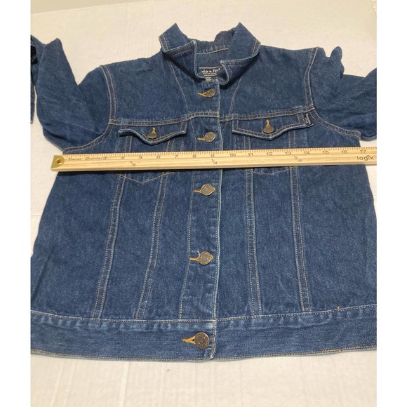 Abercrombie & Fitch Women’s Jean Jacket Size Small Dark Wash Denim - Picture 7 of 8
